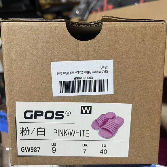 NEW GPOS Recovery Slide Orthotic Plantar Fasciitis Relief black/red pink/white - Picture 8 of 14